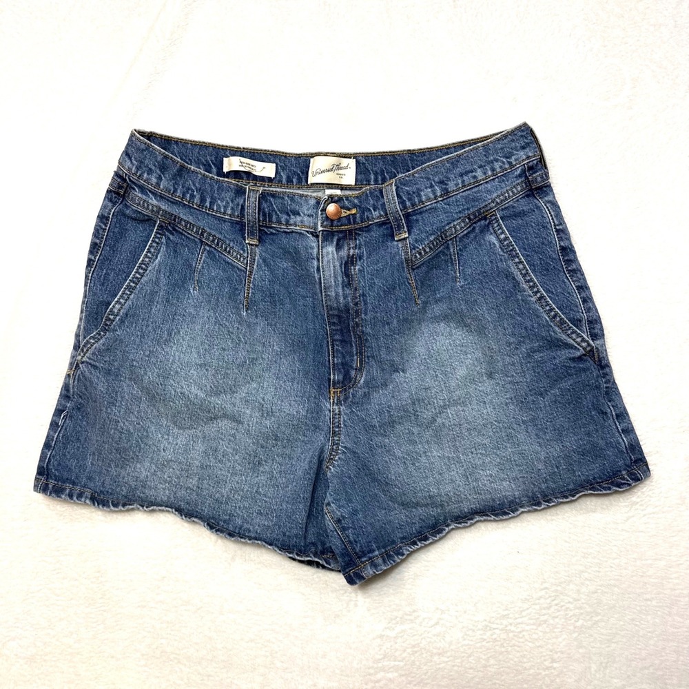 Universal Thread 14/32 Midi Shorts Blue High Rise Denim Summer Beach Cute Retro